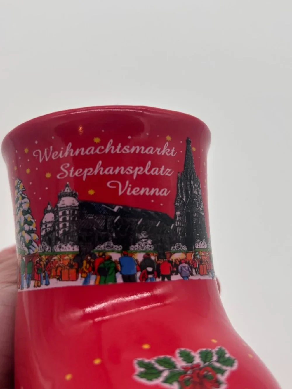 Vienna Christmas Market Red‎ Boot Mug Weihnachtsmarkt Stephansplatz